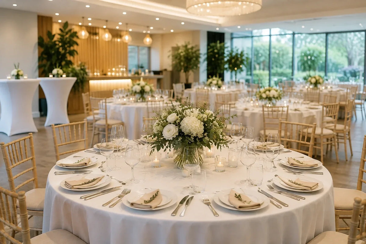 An image of chairs in a banqueting hall
