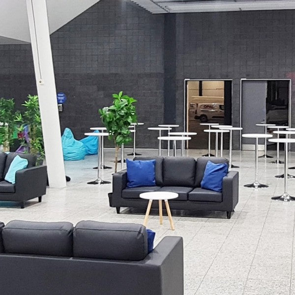 Image of White Top Poseur Table