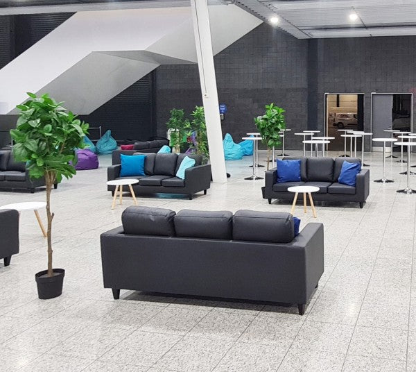 Image of 3 Seater Sofa - Black