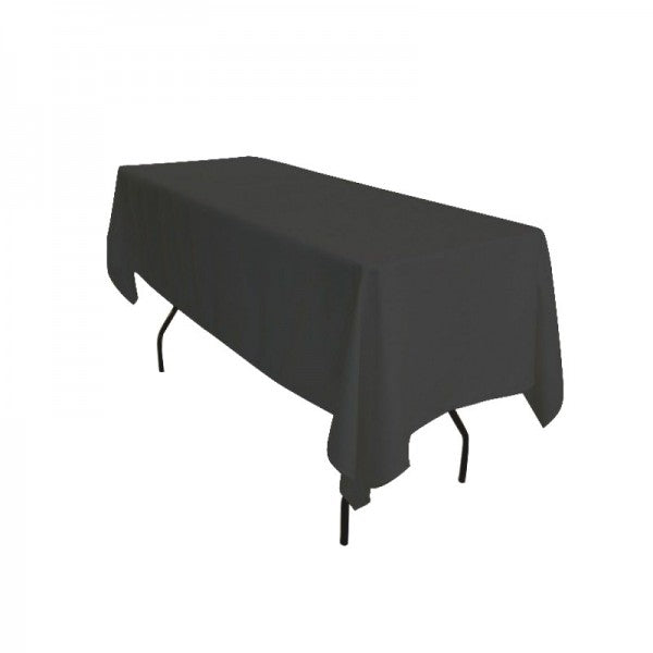 132" x 90" Fabric Table Cloth - Black