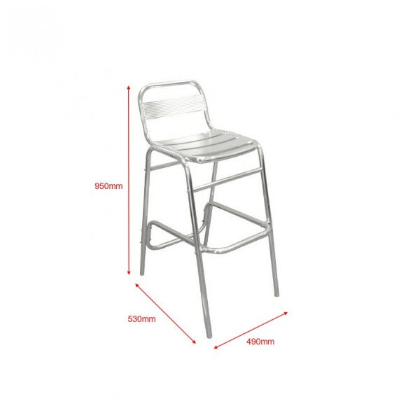 Tempo Bar Stool - Aluminium