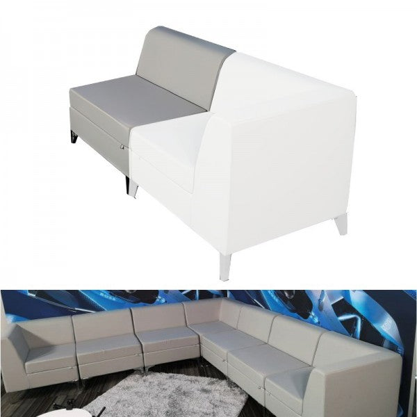 Studio Modular Soft Seating Light Grey - Straight Piece