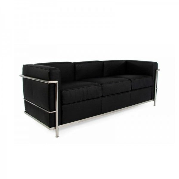 Corbusier 3 Seat Sofa - Black