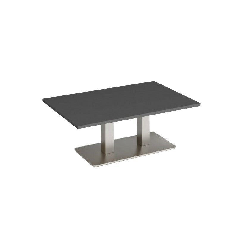 Nero Coffee Table - Black Top With Brushed Steel Base