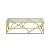 Nairobi Coffee Table - Gold Frame Glass Top