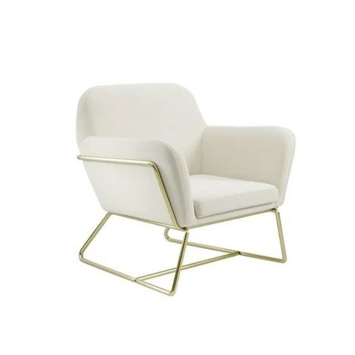 Image of King Armchair - Cream Seat With Gold Frame