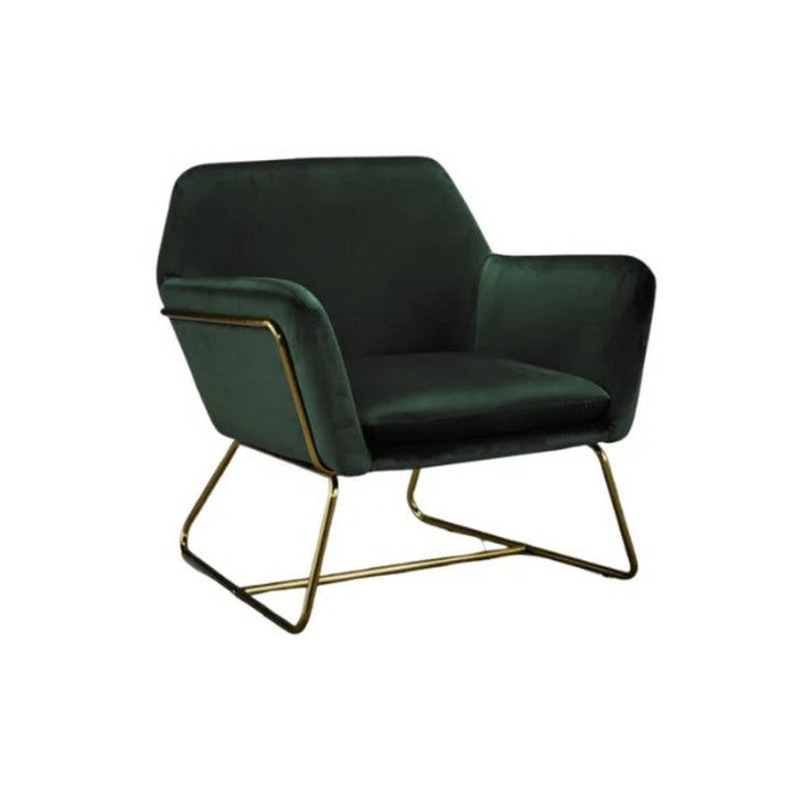 Image of King Armchair - Dark Green Seat With Bronze Frame