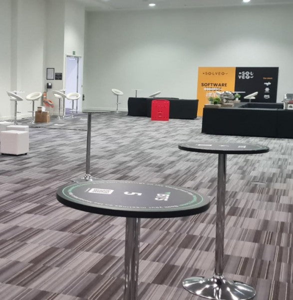 Image of White Top Poseur Table