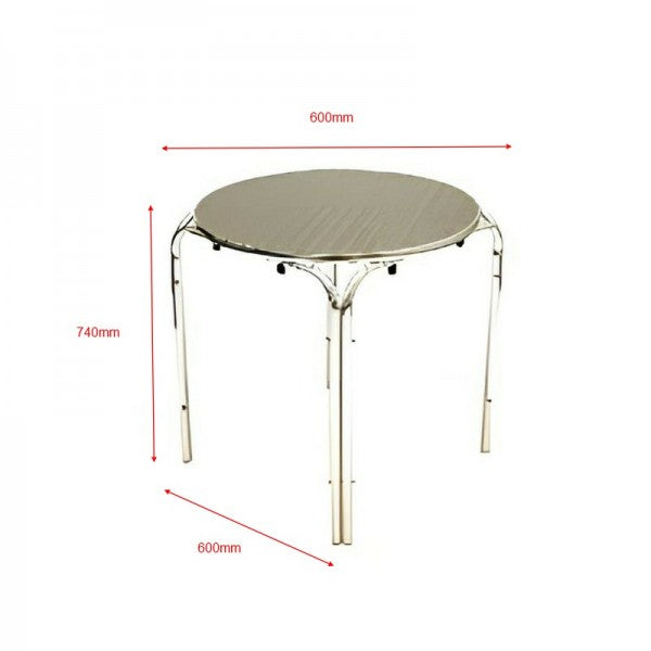 Aluminium bistro table hire dimensions diagram