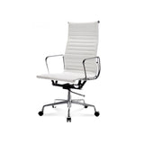 Eames Style Ribbed Executive Chair - White