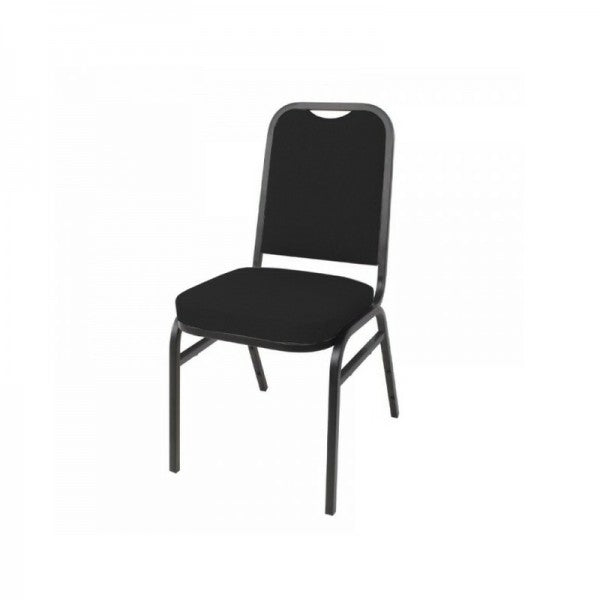 Platform Compact Padded Stacking Chair - Black