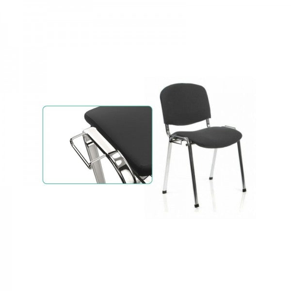 Matrix Padded Stacking Chair With Fixed Link - Black