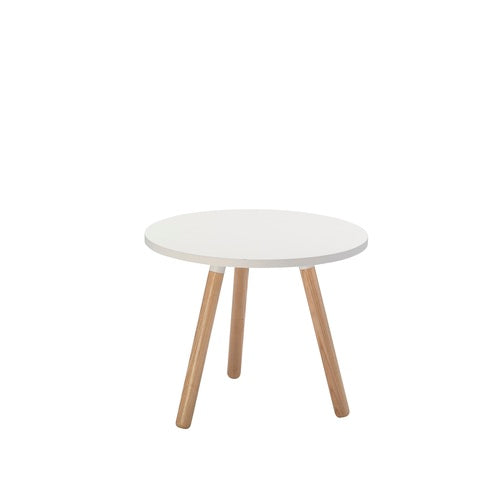 Americano white round coffee table hire for events