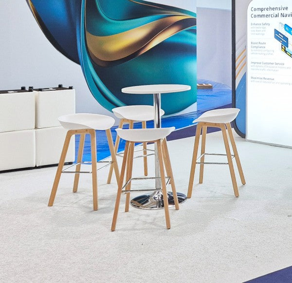 Image of White Top Poseur Table