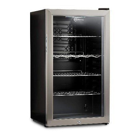 Thermo Undercounter Glass-Fronted Bar Fridge - Black