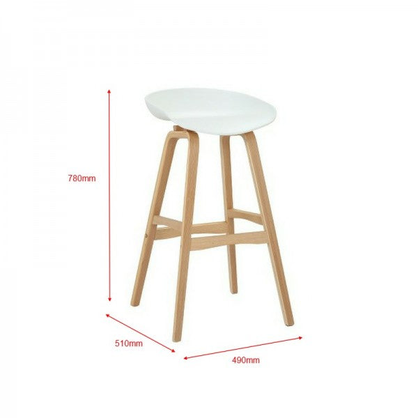 Finn Bar Stool - White
