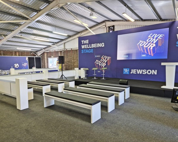 Image of Exhibition Bench - 2m wide x 450mm High With Padded Cushion