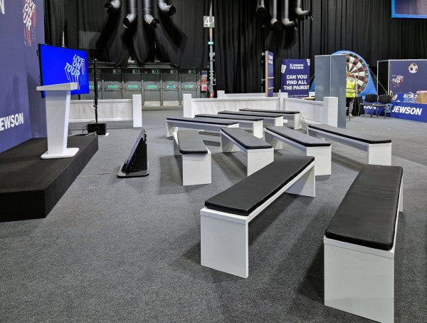 Image of Exhibition Bench - 2m wide x 450mm High With Padded Cushion