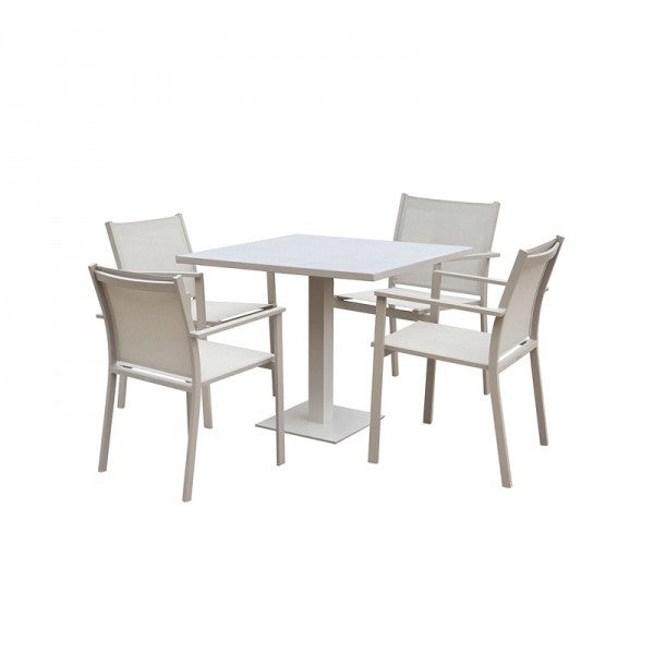 Taupe Four Seat Outdoor Dining Set