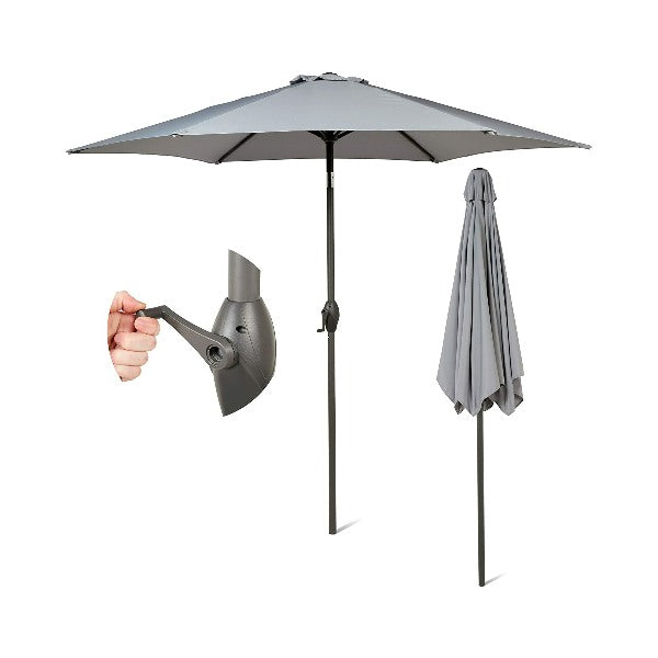 Sierra Parasol With Weighted Base - Grey