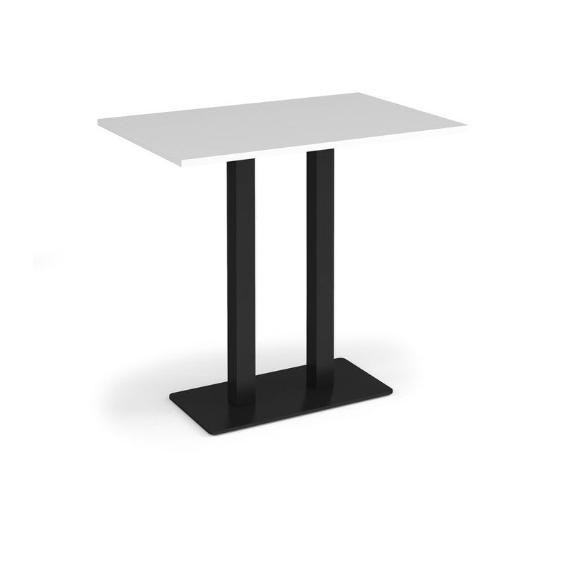 Skyline Bar Table - White Top With Black Frame