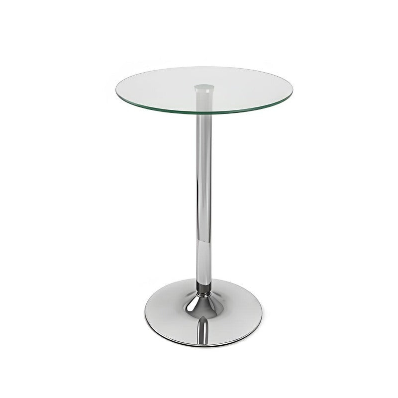 Vista Poseur Table - Glass Top With Chrome Base