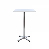 White Top Square Poseur Table