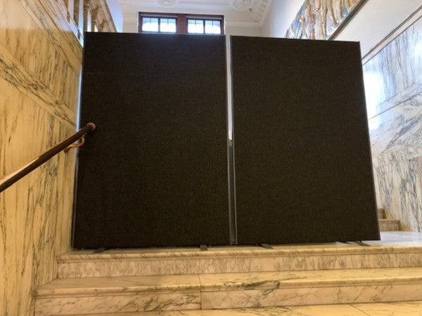 Hove Fabric Screen - Charcoal