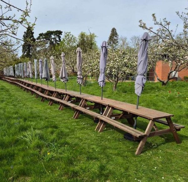 Exeter Wooden Six Seater Picnic Bench